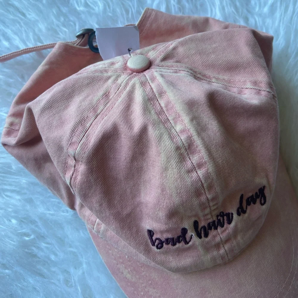 David & Young Bad hair day Baseball hat cap pink dad cap NWT gift